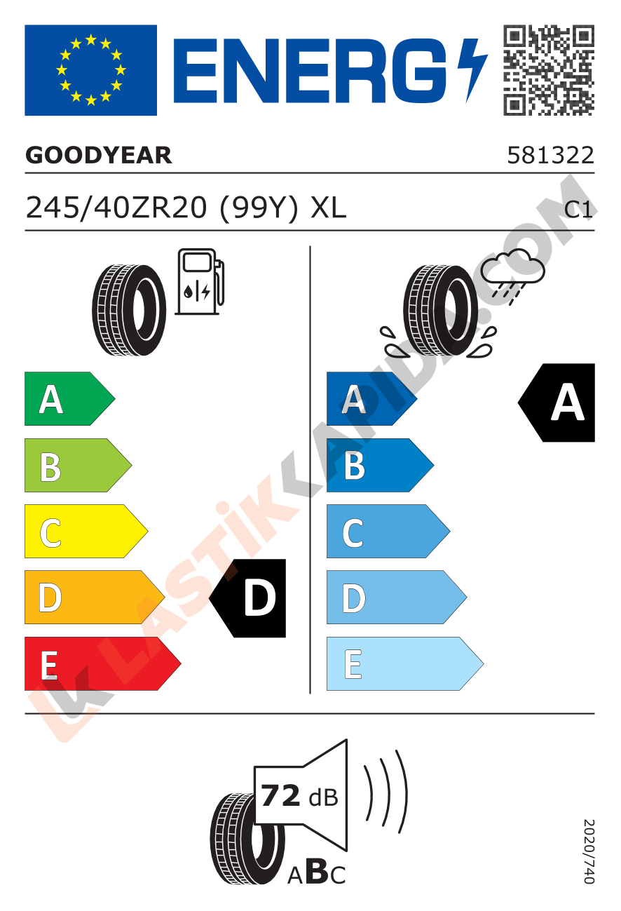 245/40R20 (99Y) EAG F1 SUPERSPORT XL FP Yaz 2026