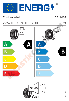 275/40R19 105Y XL * MO ContiEcoContact 6 Q (Set Satılır - 311783) Yaz 2024