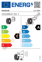 275/40R19 101Y XL Ventus S1 evo2 K117B HRS (Runflat) BMW(*)