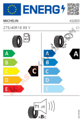 Michelin 275/40 R18 99Y Primacy 3 ZP * MOE GRNX Yaz