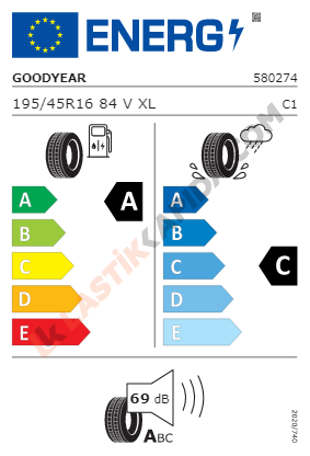 Goodyear 195/45R16 84V XL EfficientGrip Performance Yaz