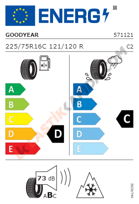 225/75R16C 121/120R UltraGrip Cargo EV✓