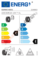 225/60R18 104T WinterCraft WS51 SUV Kış 2025