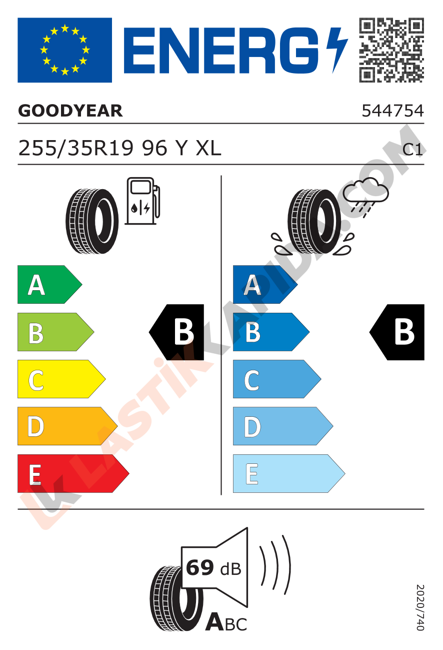 255/35R19 96Y XL FP Eagle F1 Asymmetric 3 ROF (BMW*) Yaz