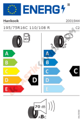 Hankook 195/75 R16C 110/108R VANTRA LT Yaz