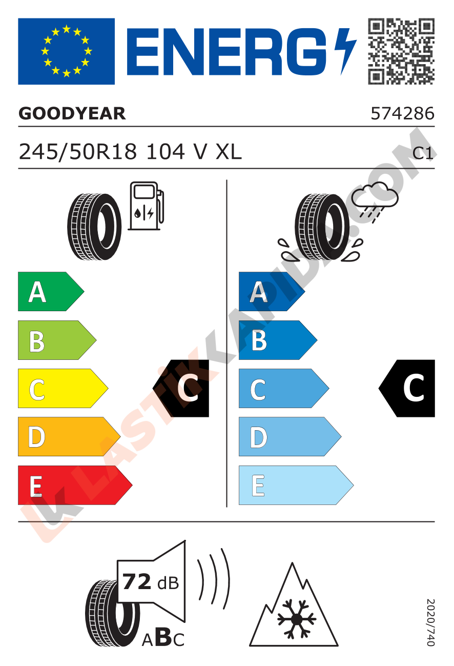 Goodyear 245/50R18 104V XL UltraGrip Performance+ Kış