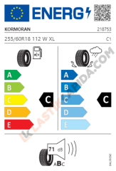 255/60 R18 112W XL SUV SUMMER KORMORAN
