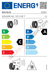 205/65 R16C 107/105T AGILIS CROSSCLIMATE MICHELIN