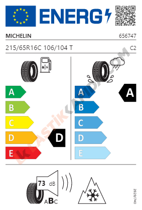 215/65 R16C 106/104T AGILIS CROSSCLIMATE MICHELIN 4Mevsim