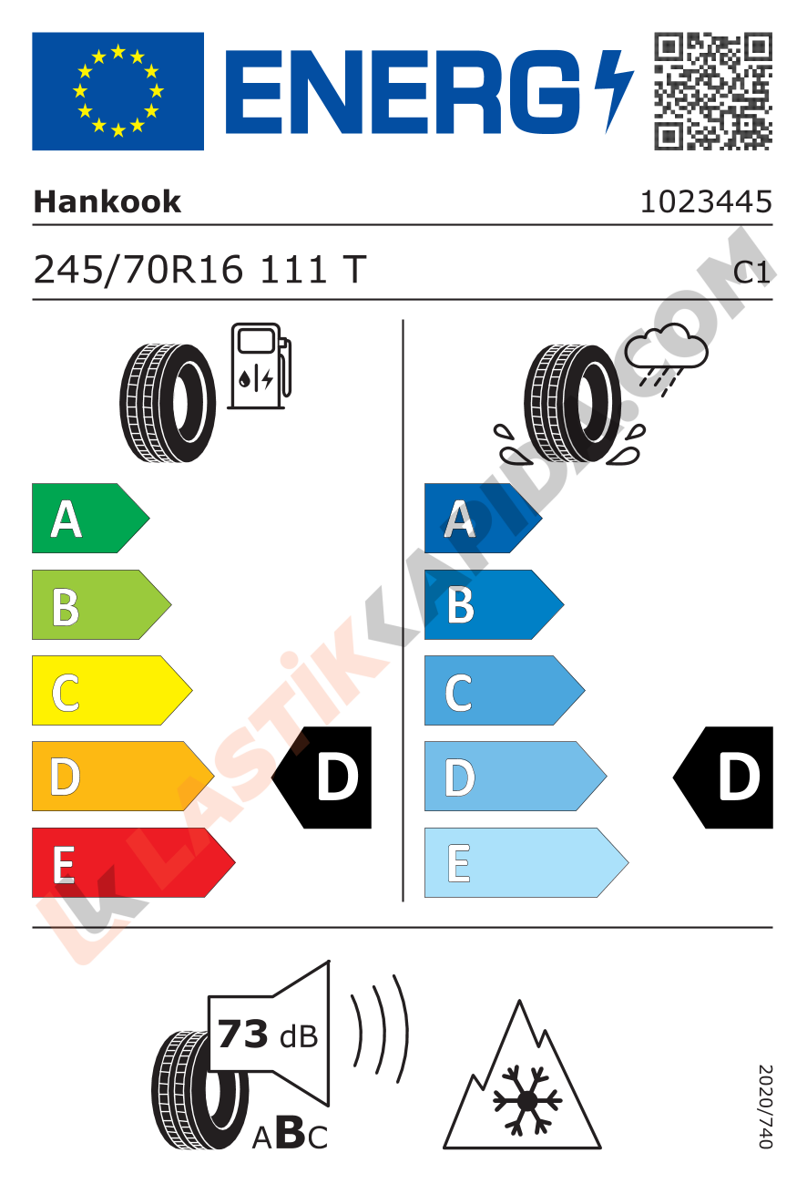 245/70R16 111T XL Dynapro AT2 RF11 M+S 3PMSF 4Mevsim 2026