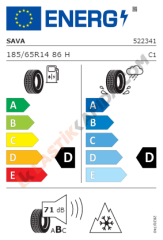 Sava 185/65R14 86H Adapto HP M+S 3PMSF 4Mevsim