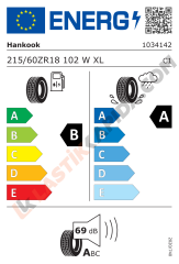 215/60R18 102W XL iON evo SUV IK01A Sound Absorber (Foam), EV